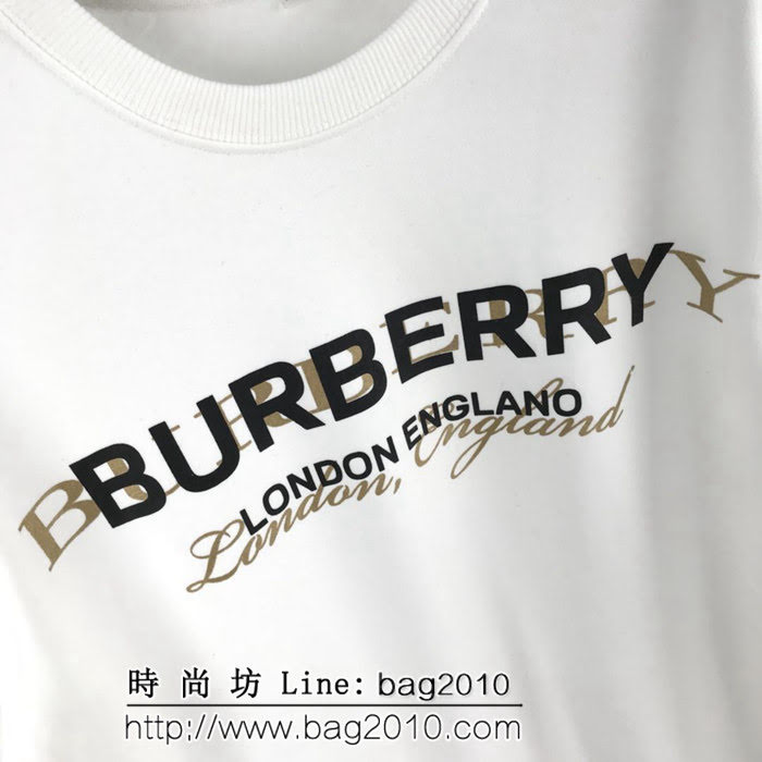 BURBERRY巴寶莉 專櫃最新限量款 雙層字母印花logo 純棉加絨衛衣 簡約百搭 情侶款 ydi1824